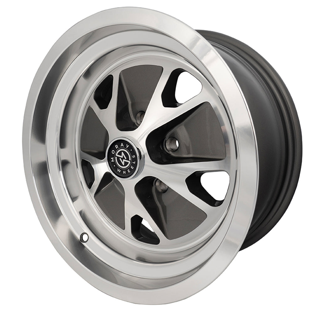 Moray Wheels polished styled alloy wheel with gray inserts